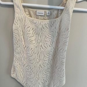 Babaton Tank Top Contour Bodysuit, zebra lace print